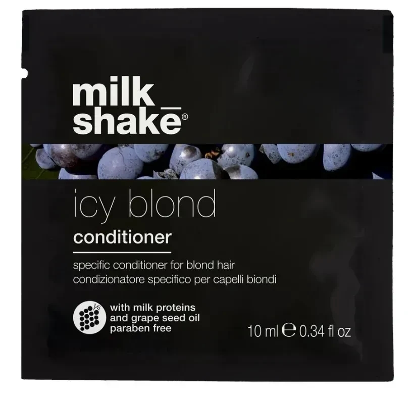Milk Shake Icy Blond МІЛК ШЕЙК АЙСІ БЛОНД Кондиціонер для світлих і платинових блондинок 10мл
